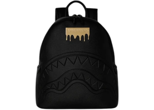 Sprayground Gold Brick Drip Savage Backpack Black/Gold