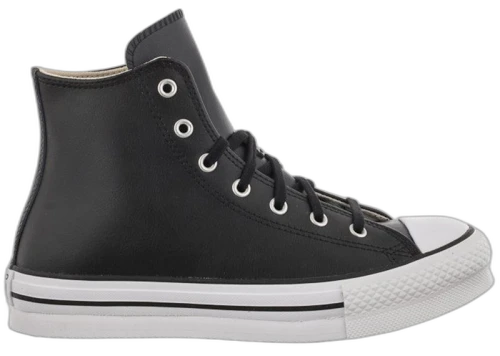 Converse Chuck Taylor All Star Eva Lift Hi Leather Black Natural Ivory (GS)