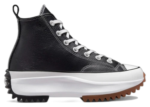 Converse Run Star Hike Hi Black Leather White