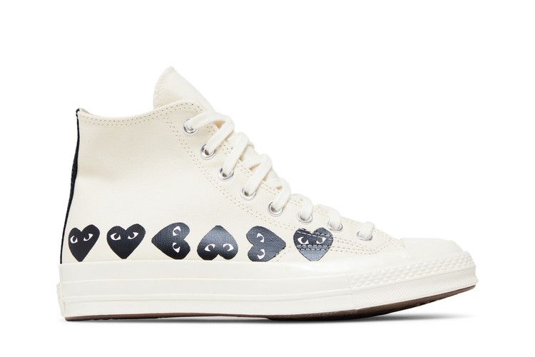 Converse Comme des Garçons PLAY x Chuck 70 High 'Multi Heart - Milk Black'
