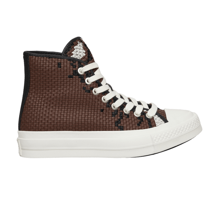 Converse Chuck Taylor All Star First String High Woven Leather Brown Snow White