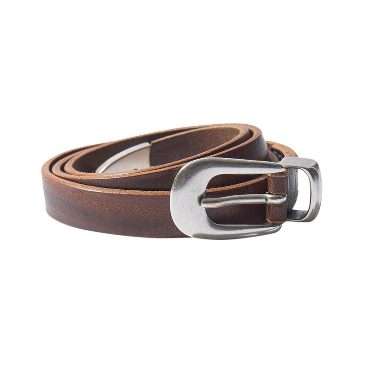 Our Legacy 2 CM Western Belt Brown Leather