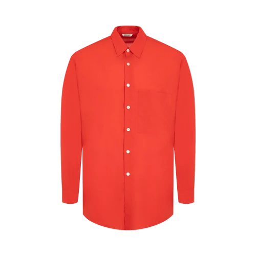 Auralee Super Fine Cotton Lawn Shirt 'Red'