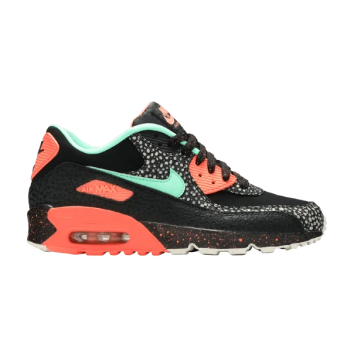 Nike Air Max 90 Safari Black Green Glow Crimson Pulse (GS)