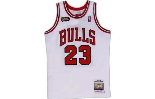 Mitchell & Ness Michael Jordan Chicago Bulls Finals 1997-98 Home Authentic NBA Jersey White/Red/Black