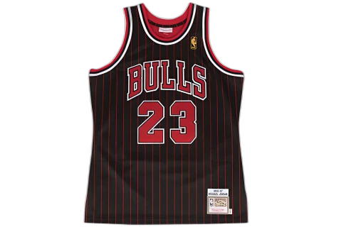 Mitchell & Ness Michael Jordan Chicago Bulls 1996-97 Alternate Authentic NBA Jersey Black/Red/White