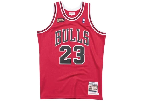 Mitchell & Ness Michael Jordan Chicago Bulls Finals 1997-98 Road Authentic NBA Jersey Red/Black/White