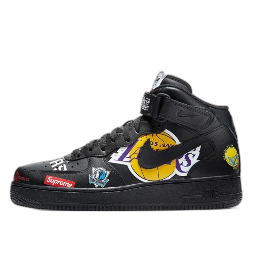 Nike Air Force 1 Mid Supreme NBA Black