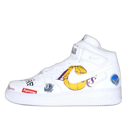 Nike Air Force 1 Mid Supreme NBA White