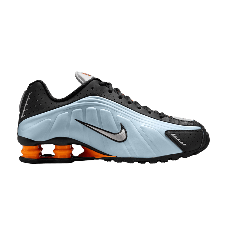 Nike Shox R4 Blue Tint Total Orange Black Metallic Silver (Women's)