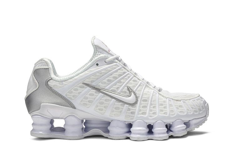 Nike Shox TL White Metallic Silver Max Orange (Women's)