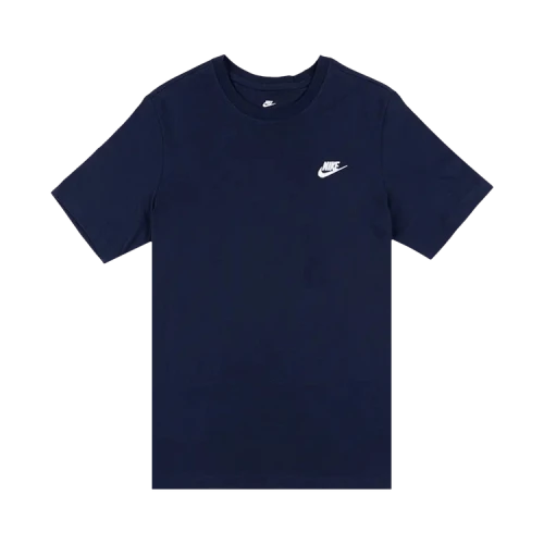 Nike Retro Swoosh Logo Embroidered Short Sleeve Blue