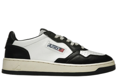 Autry Medalist Leather Low Black White