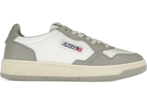 Autry Medalist Leather Low Grey White