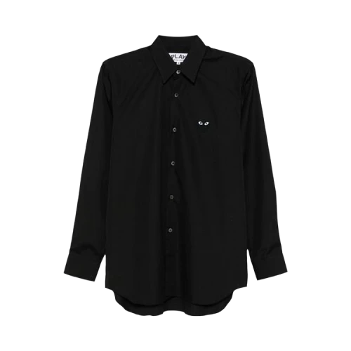 Comme des Garcons Play Black Emblem Button Up Shirt Black