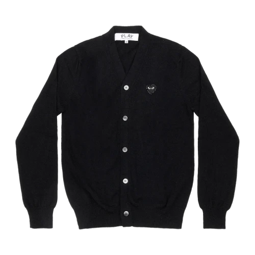 Comme des Garçons PLAY Rhinestone Heart V-Neck Cardigan 'Black'