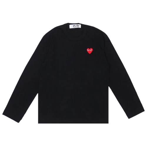 Comme des Garcons Play Red Emblem L/S T-shirt Black