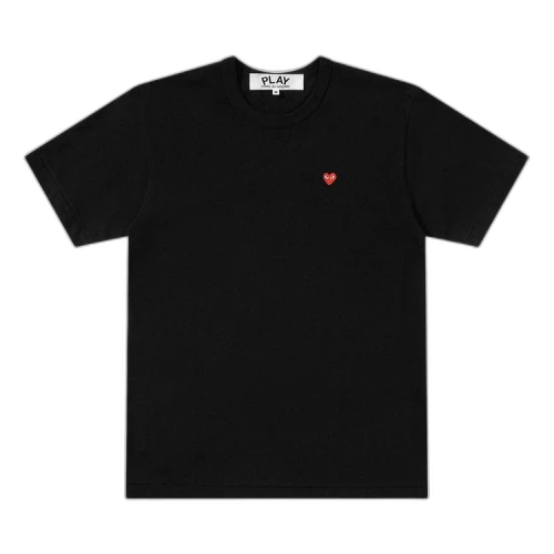 Comme des Garcons Play Small Red Heart T-shirt Black