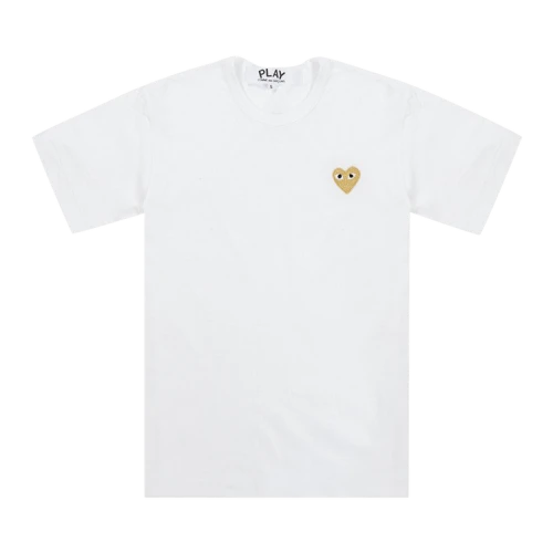 Comme des Garcons PLAY Play Gold Heart T-shirt White