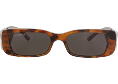 Balenciaga Square-Frame Recycled Acetate Sunglasses Havana Silver Grey (BB0096S-30008871-023)