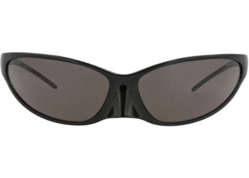 Balenciaga Shield-Frame Alluminum Sunglasses Black Black Grey (BB0349S-30015539-001)