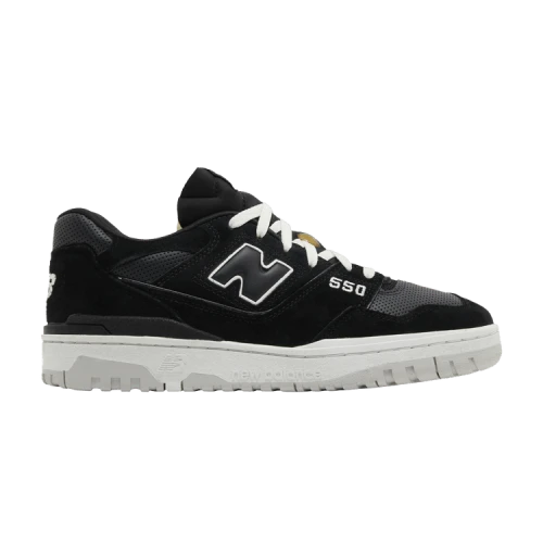 New Balance 550 Suede Perforated Leather Black White