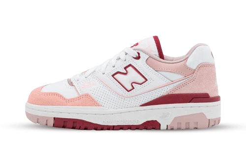 New Balance 550 White Scarlet (Women's)