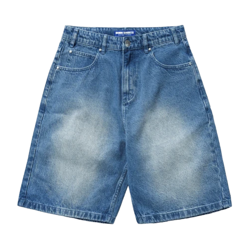 Butter Goods Drummer Baggy Denim Shorts 'Stone Wash Blue'