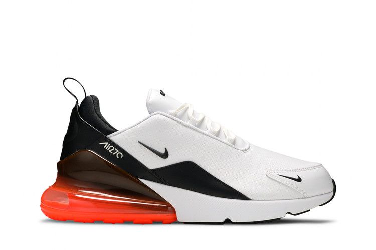 Nike Air Max 270 Leather White Black Hyper Crimson