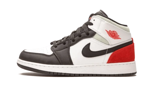 Jordan 1 Mid SE White Black Red Spruce (GS)