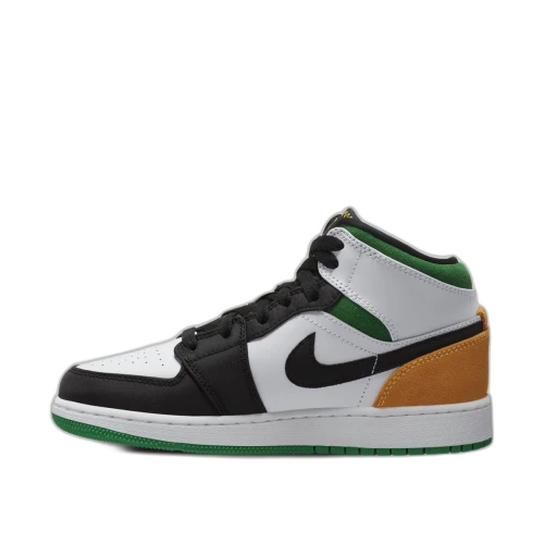 Jordan 1 Mid SE White Laser Orange Lucky Green (GS)