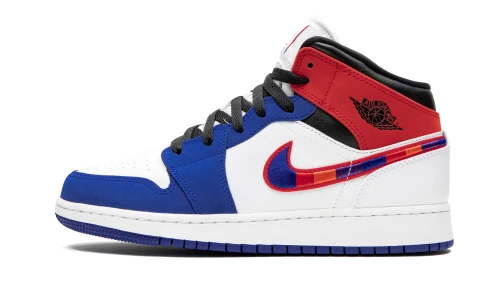 Jordan 1 Mid Rush Blue University Red (GS)