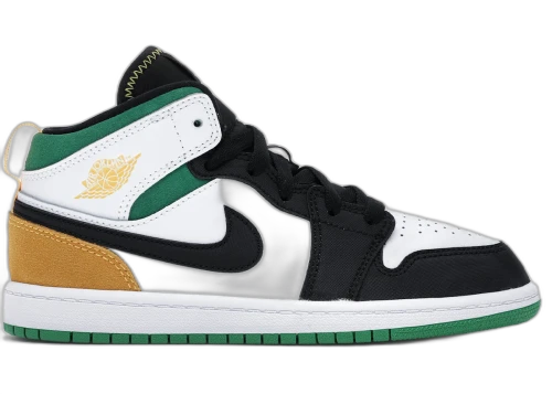 Jordan 1 Mid SE White Laser Orange Lucky Green (PS)