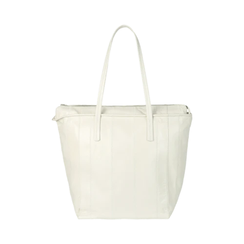 ByFar Solid Leather Tote White