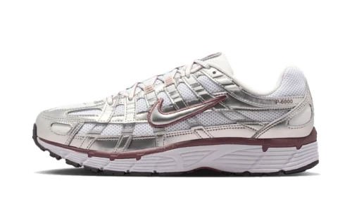 Nike P-6000 White Metallic Silver Tattoo (Women's)