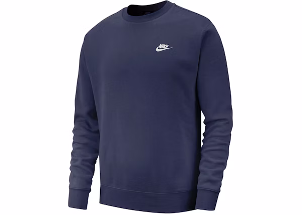 Nike Sportswear Club Fleece Crewneck Midnight Navy/White