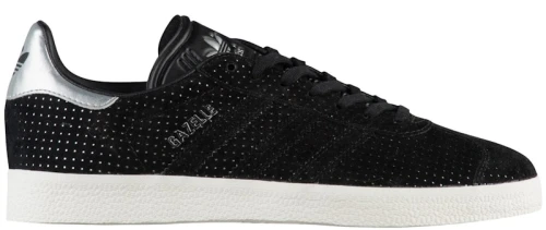 adidas Gazelle Core Black Silver Metallic (Women's)