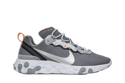 Nike React Element 55 Cool Grey Hyper Crimson