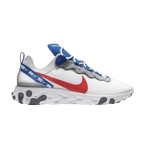 Nike React Element 55 White Game Royal Habanero Red