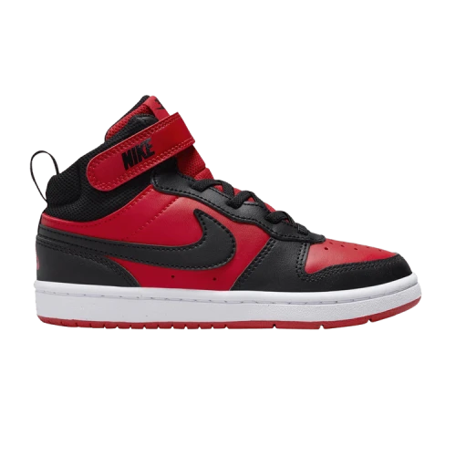 Nike Court Borough Mid 2 Black University Red (PS)