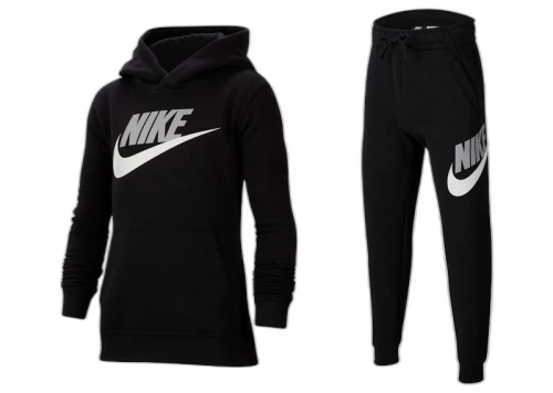 Nike Sportswear Club Fleece Pullover Hoodie & Pants Set Black/Light Smoke Grey