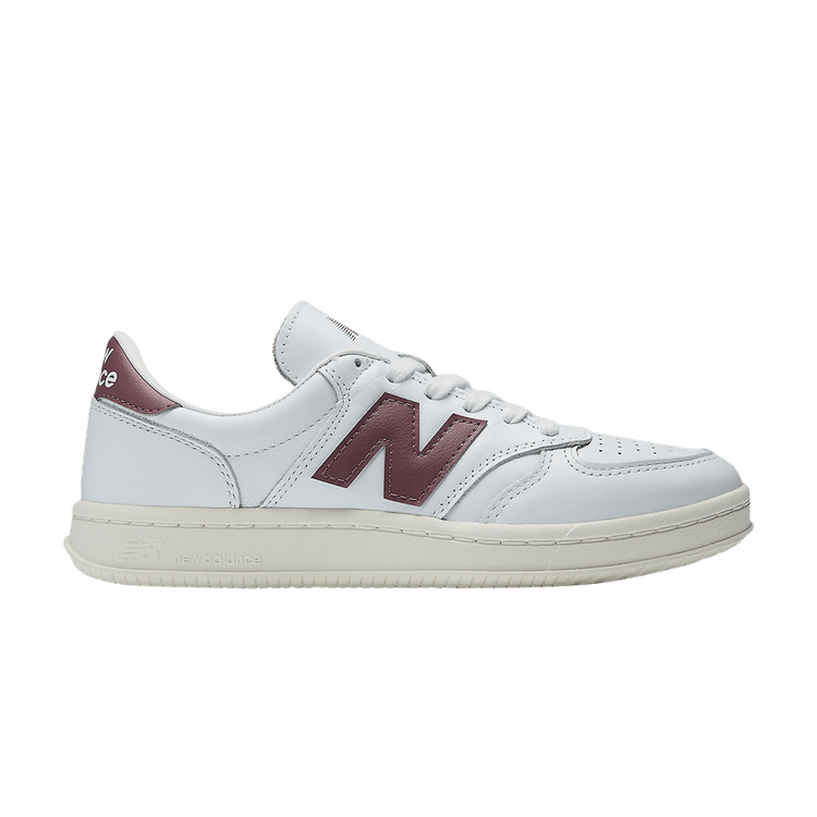 New Balance T500 White Washed Burgundy