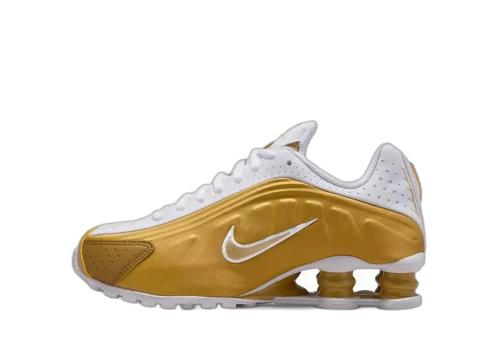 Nike Shox R4 Metallic Gold White (GS)