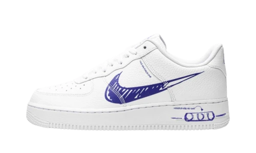 Nike Air Force 1 Low Sketch White Royal