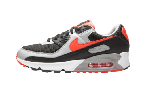 Nike Air Max 90 Black Radiant Red Wolf Grey