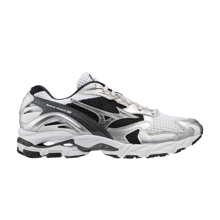 Mizuno Wave Rider 10 White Silver Black