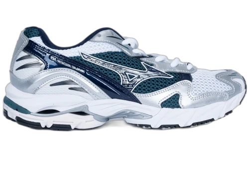 Mizuno Wave Rider 10 White Baritone Blue