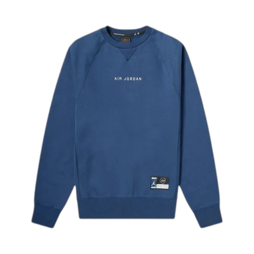 Jordan x Fragment Fleece Crew Sweat Navy White (FW20)