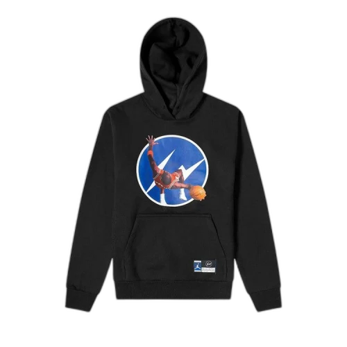 Air Jordan x Fragment Image Pullover Hoodie 'Black/Reflective Silver'