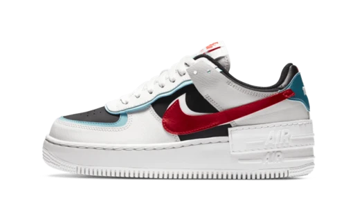 Nike Air Force 1 Low Shadow Bleached Aqua Chile Red (Women's)